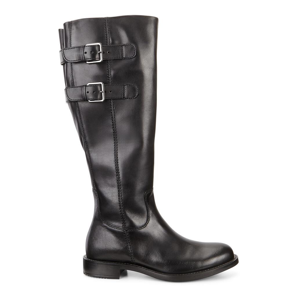 Ecco Sartorelle 25 Buckle Womens Tall Boots In Black Sale - India ELS-964821